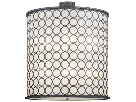 Meyda 8-Light Graphite Pewter Drum Pendant