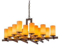 Meyda 8-Light Copper Glass Pendant | MY185817