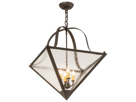 Meyda Zale 4-Light Brown Glass Pendant