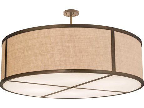 Meyda 6-Light Copper Drum Pendant