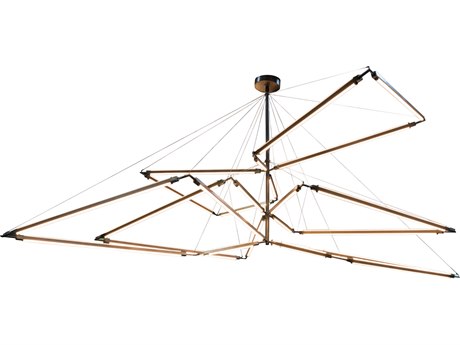 Meyda Led Copper Glass Geometric Pendant