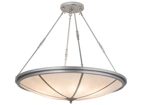 Meyda 8-Light Nickel Glass Bowl Pendant