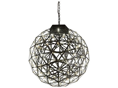 Meyda 87-Light Bronze Glass Globe Pendant