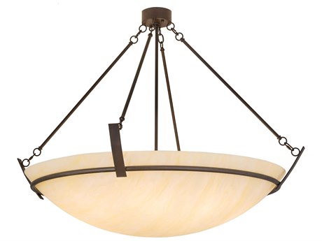 Meyda Covina 8-Light Brown Glass Bowl Pendant