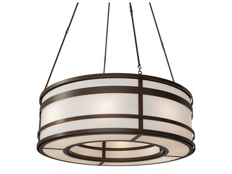 Meyda 8 Bronze Glass Round Pendant