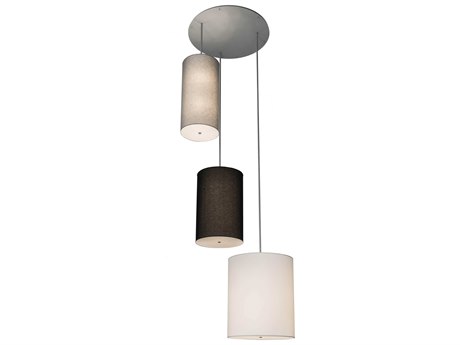 Meyda 18-Light Black Glass Cylinder Pendant
