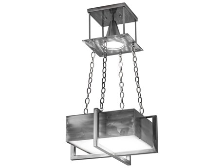 Meyda 1-Light Steel Glass Geometric Pendant