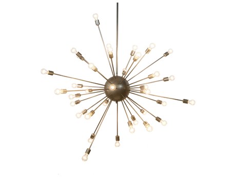 Meyda 36-Light Nickel Glass Sputnik Pendant