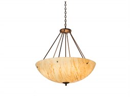 Meyda Kitzi Box 4-Light Black Glass Geometric Pendant | MY176036