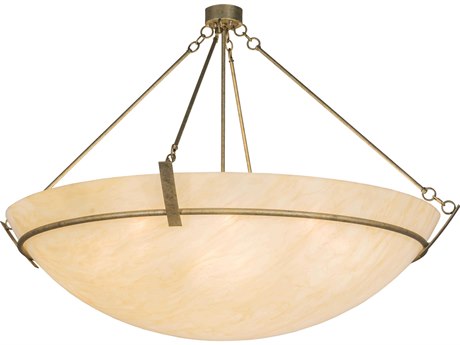 Meyda Covina 10-Light Gold Glass Bowl Pendant