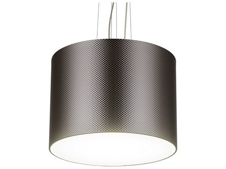 Meyda Led Silver Glass Cylinder Pendant