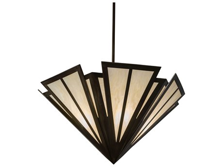 Meyda Brum 6-Light Copper Glass Pendant