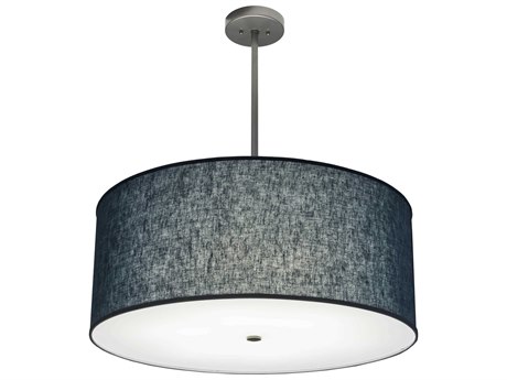 Meyda 6-Light Blue Glass Drum Pendant