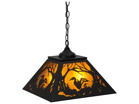 Meyda Loon 2-Light Black Glass Pendant
