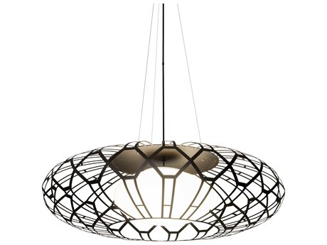 Meyda 3-Light Bronze Glass Pendant