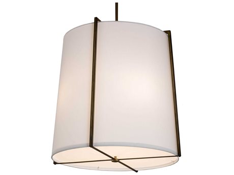 Meyda 4-Light Steel Glass Drum Pendant