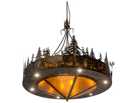 Meyda 8 6 Copper Glass Pendant