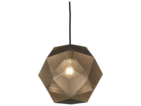 Meyda 1-Light Nickel Glass Pendant