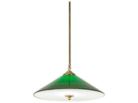 Meyda 1-Light Brass Glass Pendant