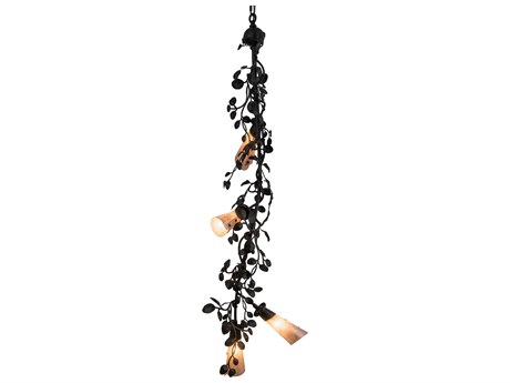 Meyda 4-Light Black Glass Pendant
