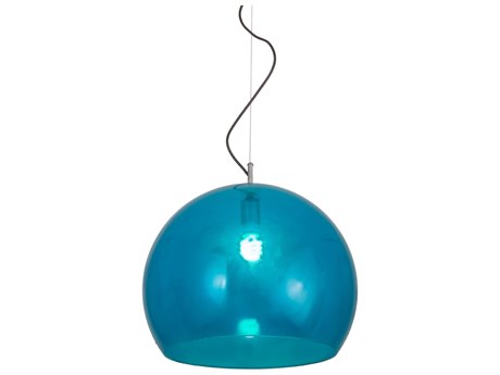 Meyda Bola 1-Light Blue Glass Dome Pendant