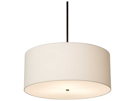 Meyda 3-Light Bronze Glass Drum Pendant