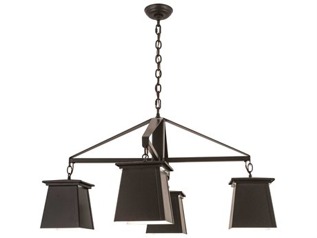 Meyda 4-Light Bronze Glass Pendant
