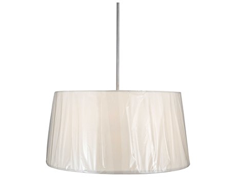 Meyda 4-Light Nickel Glass Drum Pendant