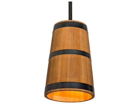 Meyda 3-Light Black Glass Cylinder Pendant