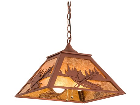 Meyda 2-Light Brown Glass Pendant