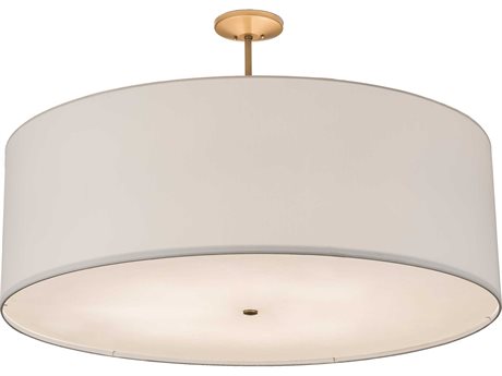 Meyda 8-Light Gold Glass Drum Pendant