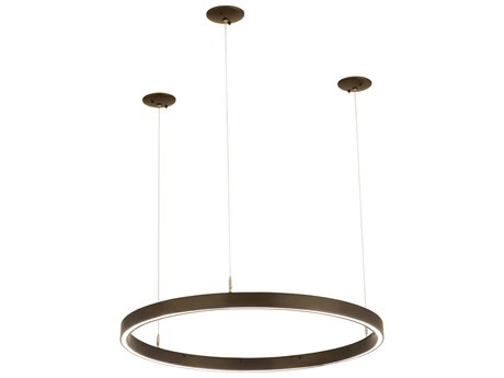 Meyda Anillo Led Bronze Glass Round Pendant