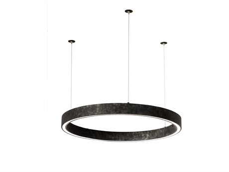 Meyda Anillo Led Black Glass Round Pendant