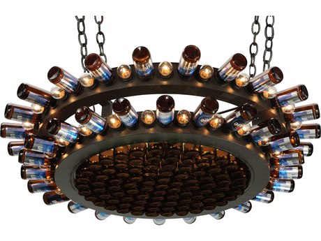 Meyda 48 4 Bronze Glass Pendant