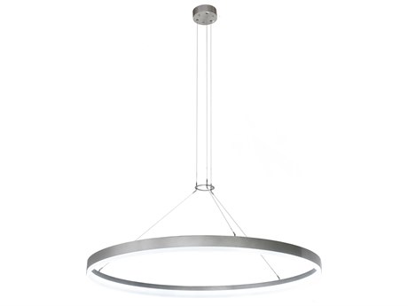 Meyda Anillo Led Nickel Glass Round Pendant