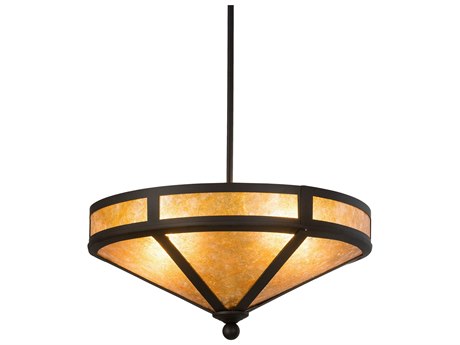 Meyda 2-Light Bronze Glass Pendant