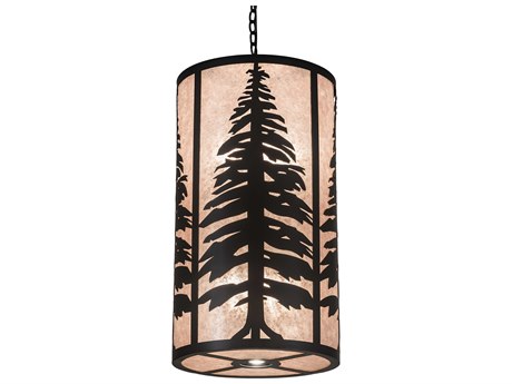 Meyda 10 1 Black Cylinder Pendant