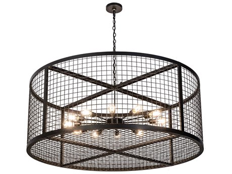 Meyda Paloma Golpe 12-Light Black Pendant