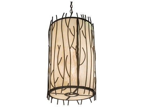 Meyda Rama 10 1 2 Bronze Cylinder Pendant