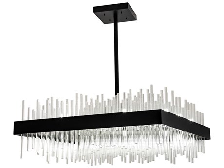 Meyda 33-Light Black Glass Pendant