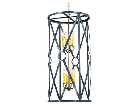 Meyda Penelope 8-Light Polished Nickel Cylinder Pendant