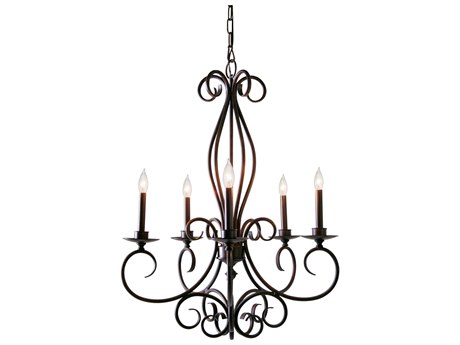 Meyda Phillipe 5-Light Black Candelabra Chandelier