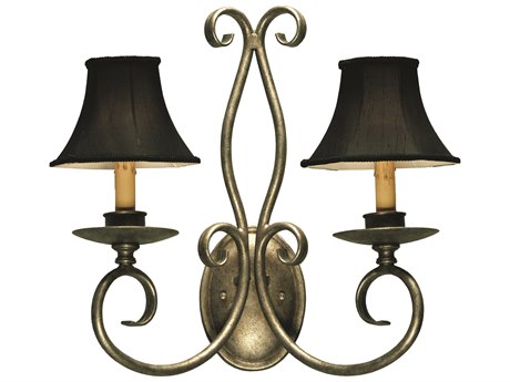 Meyda Phillipe 2-Light Corinth Black Wall Sconce