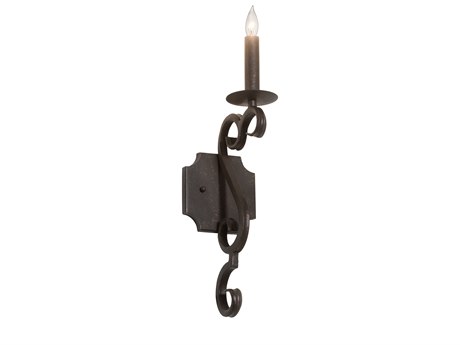 Meyda Piero 1-Light Black Wall Sconce