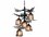 Meyda Pine Branch Valley View 28" Wide 5-Light Mahogany Bronze Lantern Chandelier  MY265656