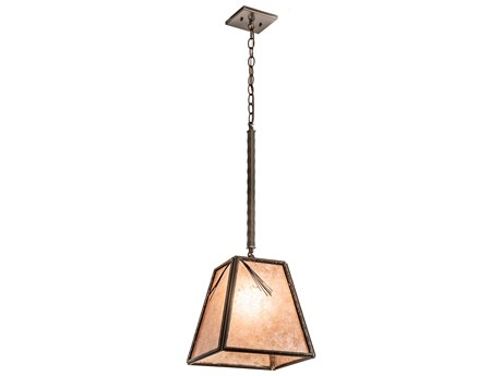 Meyda Pinecone 1-Light Timeless Bronze Silver Pendant
