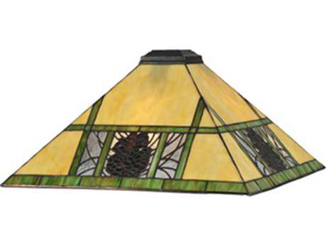 Meyda Pinecone Ridge Beige & Amber 25" Shade
