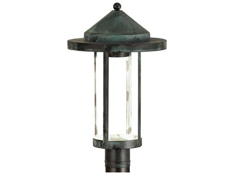 Meyda Glass Outdoor Post Light