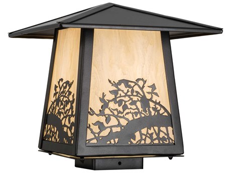 Meyda Glass Outdoor Post Light