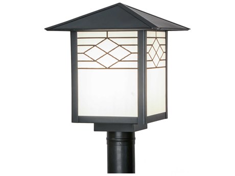 Meyda Glass Outdoor Post Light